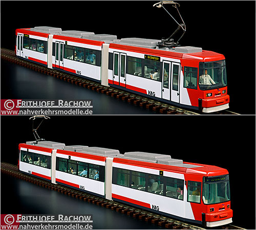 Linie 8 Straßenbahnmodell Adtranz G T 6 N Verkehrs Aktiengesellschaft Nürnberg