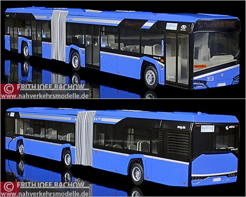 Rietze Busmodell Sondermodell New Solaris U 18 ab Baujahr 2014 Münchner Verkehrsgesellschaft M V G