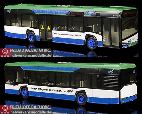 Rietze Busmodell Artikel 73001 new Solaris U 12 2014 Münchner Verkehrs und Tarifverbund M V V