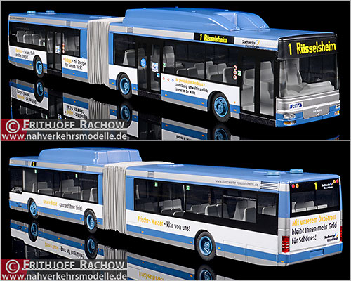 Rietze Busmodell Artikel Sondermodell M A N N G C N G Stadtwerke Rüsselsheim