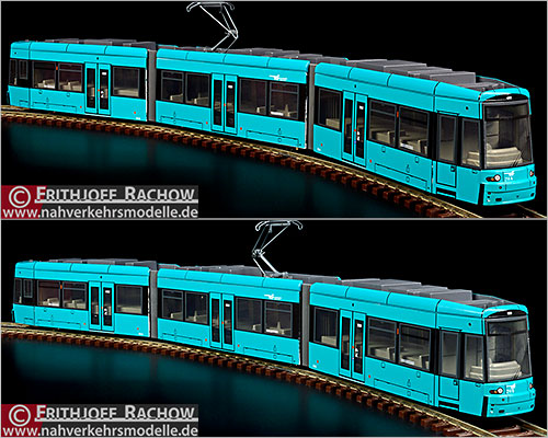 Halling Straßenbahnmodell Artikel 1002019-S Bombardier Flexity N G T 8 Stadtwerke Verkehrsgesellschaft Frankfurt am Main