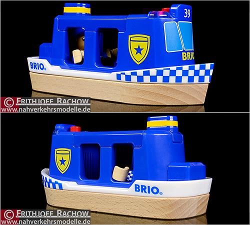 Brio Holzeisenbahn Artikel 33820 BRIO WORLD Polizei Boot Police Boat
