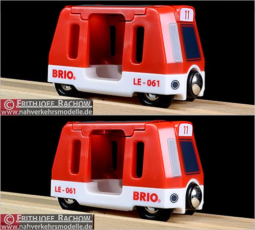 Brio Staßenbahwagen mit Figur Artikel Nummer 33627