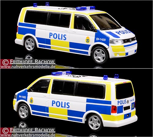 Rietze Blaulichtmodell Artikel 53616 Volkswagen T 5 G P Polis