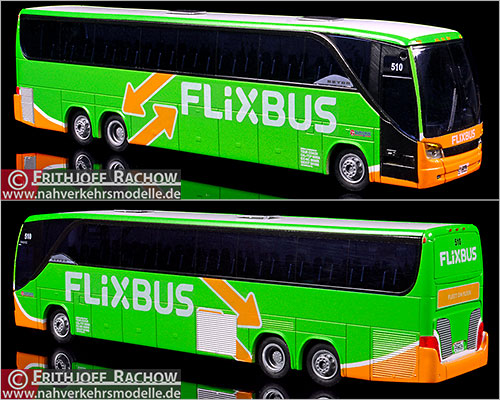 AWM Fernbusmodell Setra S 407 C C Tourcoach und Tours Flixbus Flixmobility
