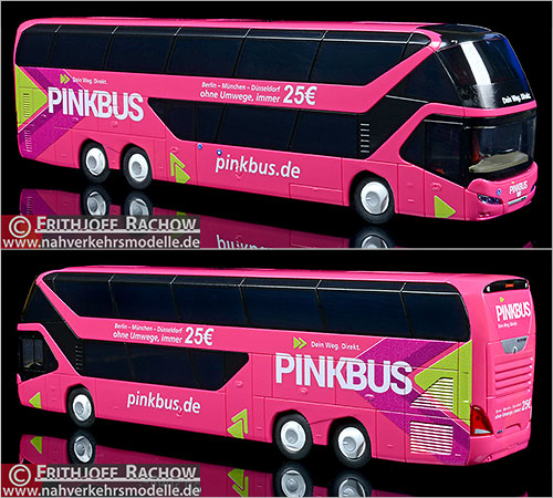 Rietze Busmodell Artikel 69040 Neoplan Skyliner 2011 Pinkbus Köln