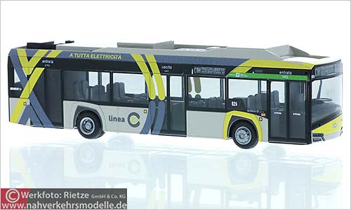 Rietze Busmodell Artikel 73037 Solaris U 12 2014 electric Azienda Trasporti Bergamo
