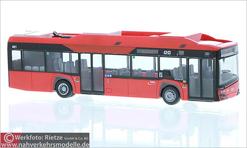 Rietze Busmodell Artikel 76802 Solaris Urbino 12 2019 Freiburger Verkehrs Aktiengesellschaft