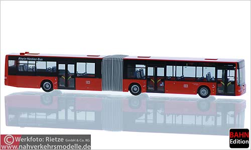 Rietze Busmodell Artikel 72774 M A N Lions City G Rhein Neckar Bus